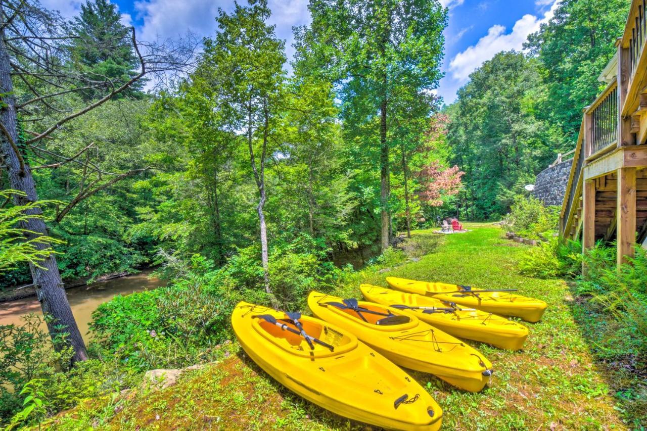 Cozy Riverside Dahlonega Home With Kayaks And Fire Pit 외부 사진
